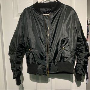 Pretty Little Thing Black Bomber Jacket